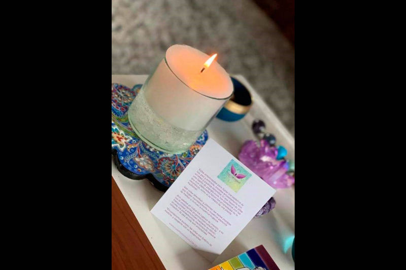 Velas con cristales